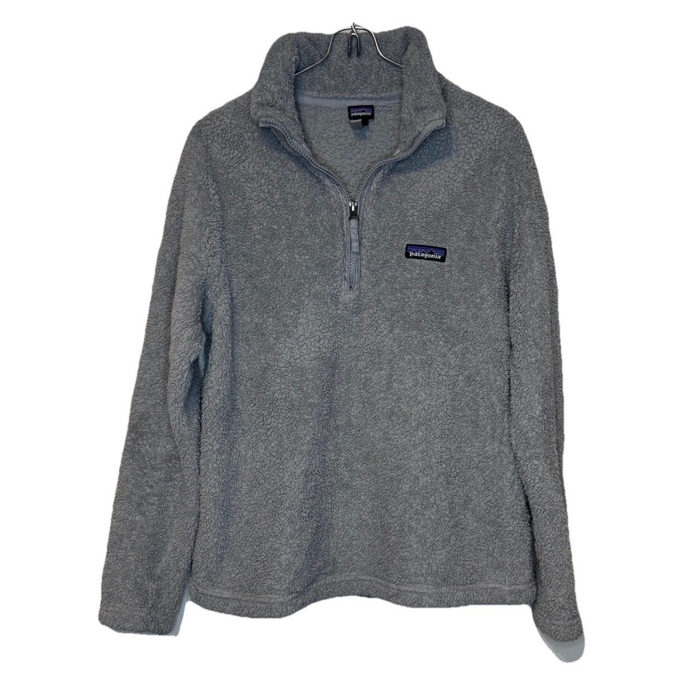Patagonia Women's Sweater Los Gastos 1/4 Zip Fleece Pullover Heather‎ Gray Small